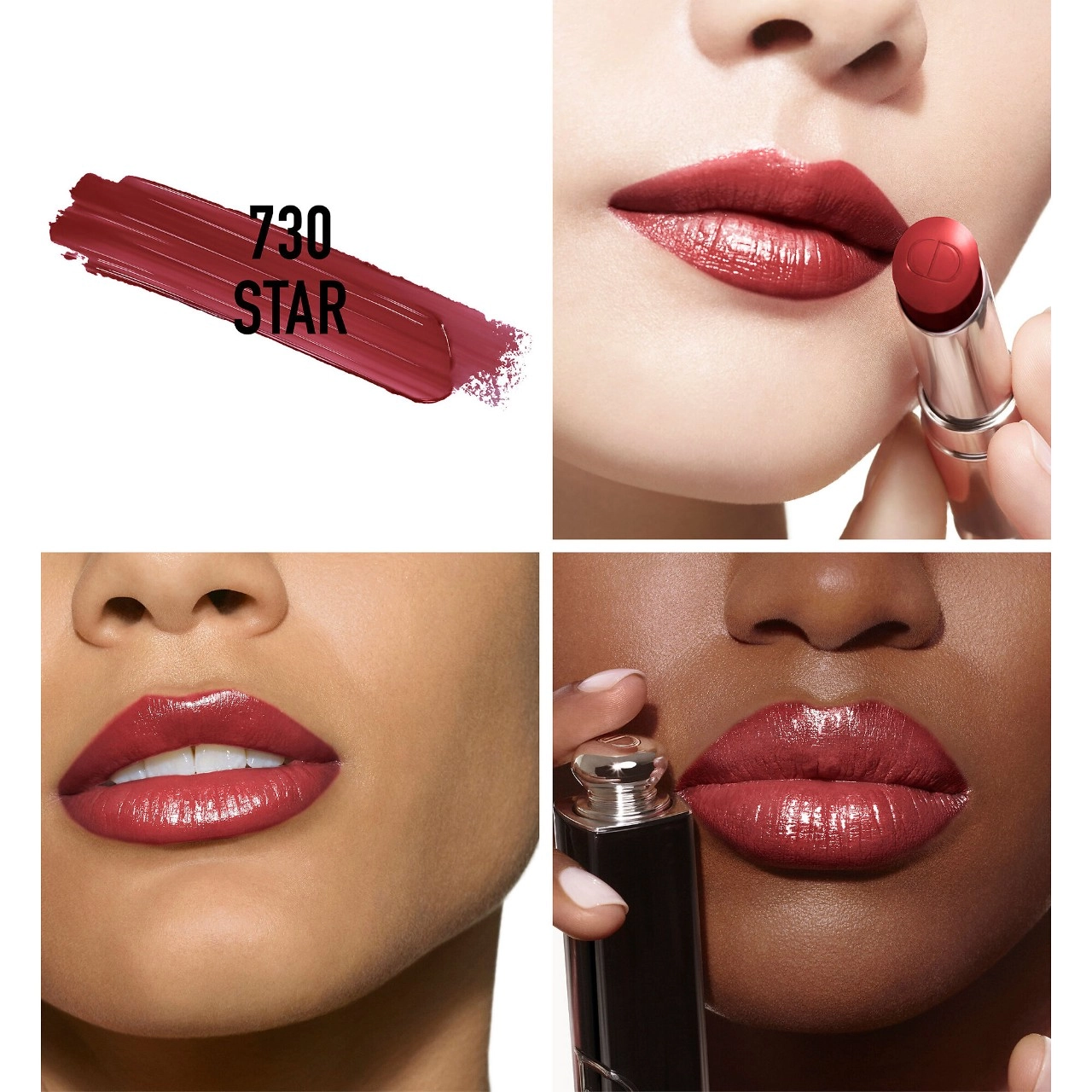 Dior Addict Refillable Shine Lipstick - Color: 730 Star (Copper Red) - Image 3