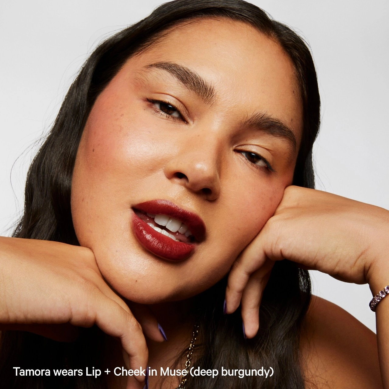 MILK MAKEUP Lip + Cheek Cream Blush Stick Color: Muse - Deep Burgundy - Image 2