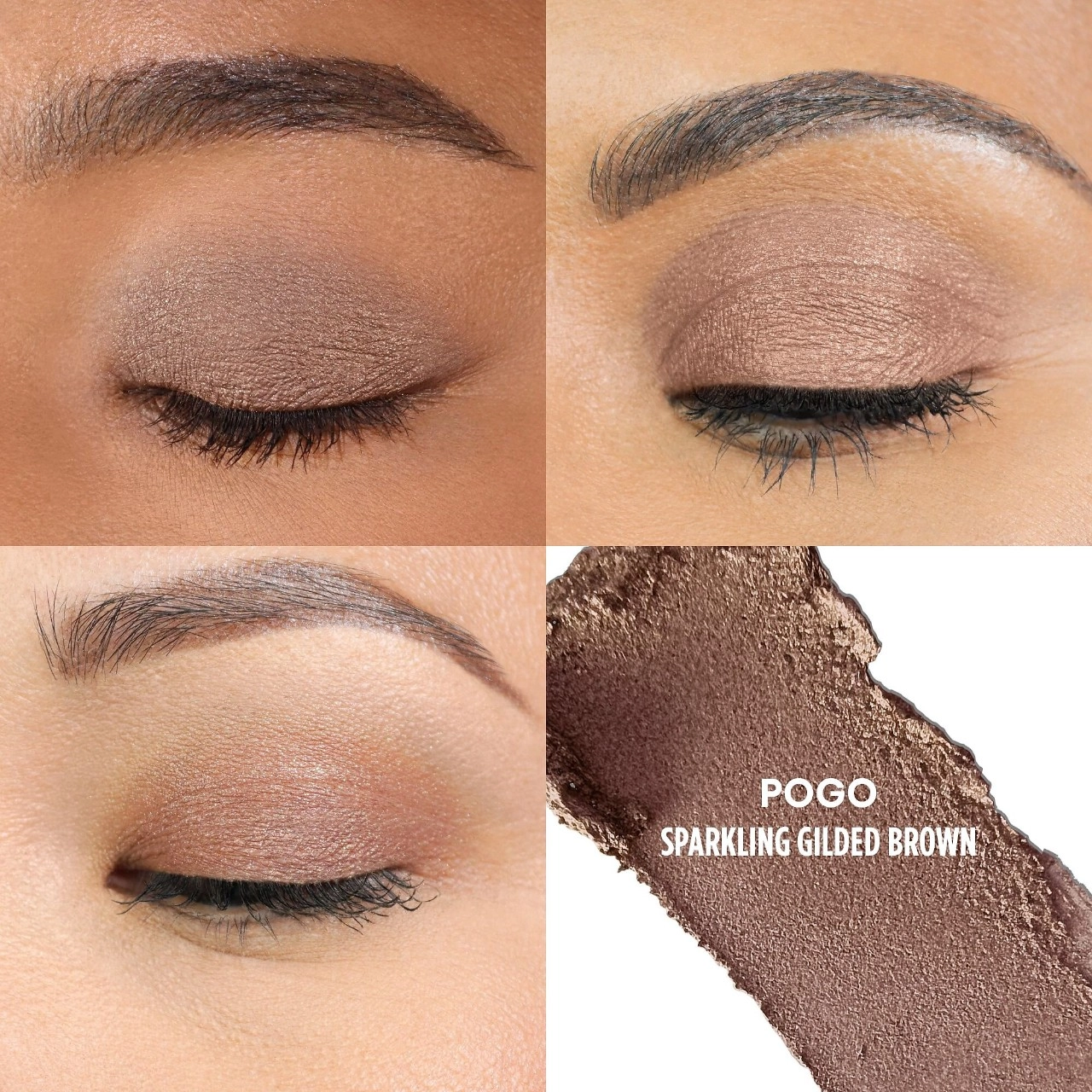 GXVE BY GWEN STEFANI Paint It Up Clean 24-Hr Cream Eyeshadow in Pogo - Sparkling Gilded Brown - Image 2
