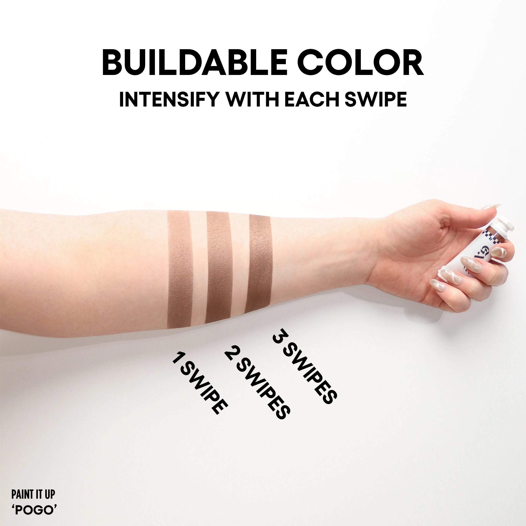 GXVE BY GWEN STEFANI Paint It Up Clean 24-Hr Cream Eyeshadow in Pogo - Sparkling Gilded Brown - Image 7