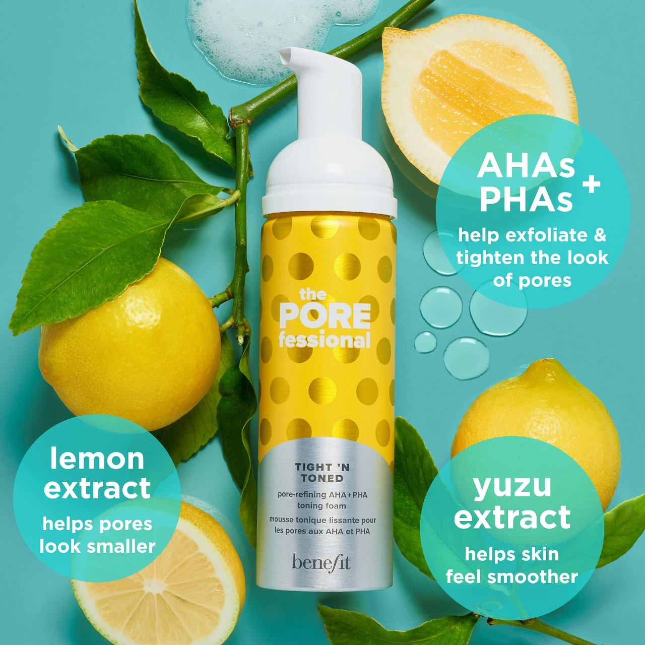 Benefit Cosmetics The POREfessional Tight ’n Toned Pore-Refining AHA+PHA Toner 4.5 oz / 133 ml - Image 6