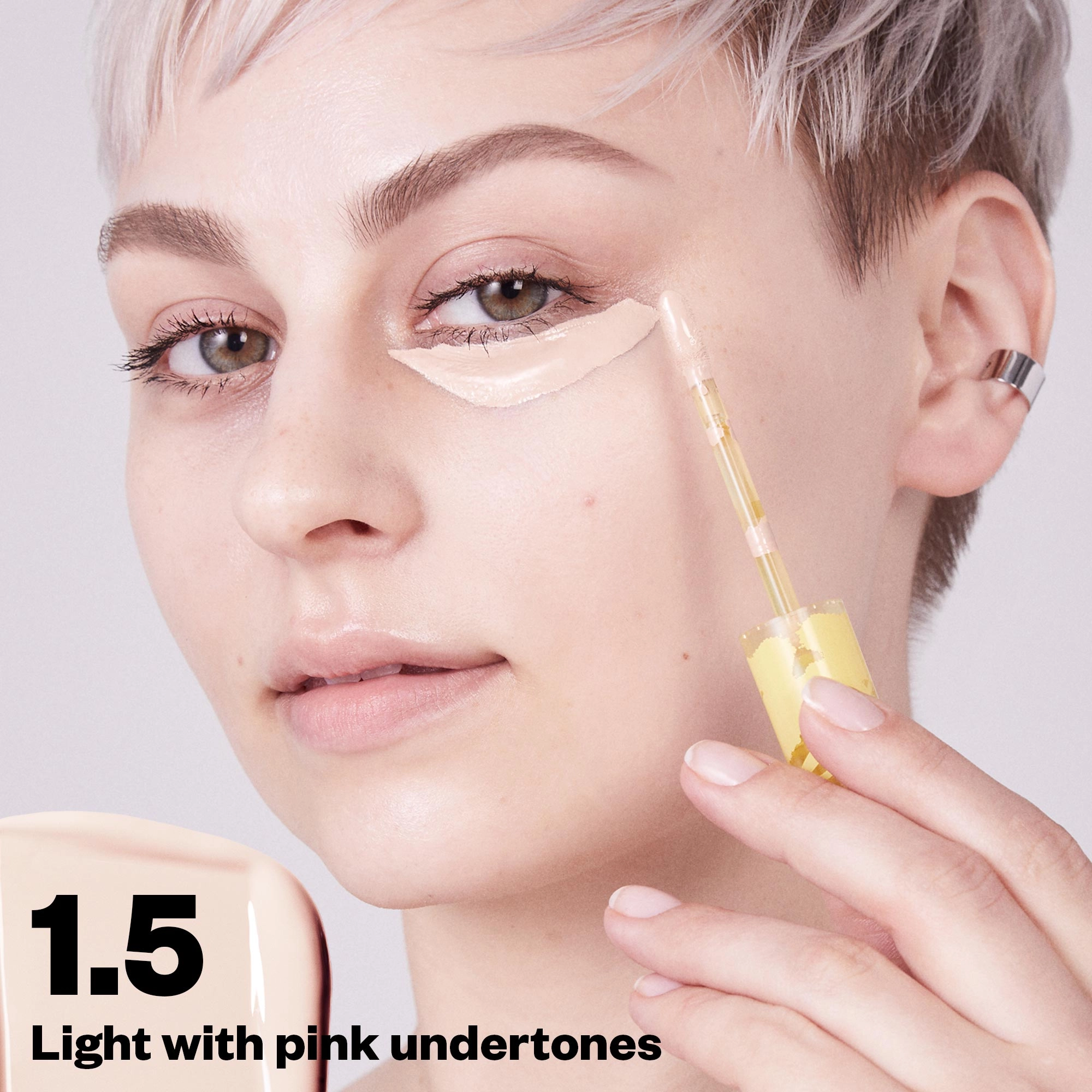 Kosas Mini Revealer Super Creamy + Brightening Concealer and Daytime Eye Cream Color: Tone 1.5C - Light with Pink Undertones - Image 2