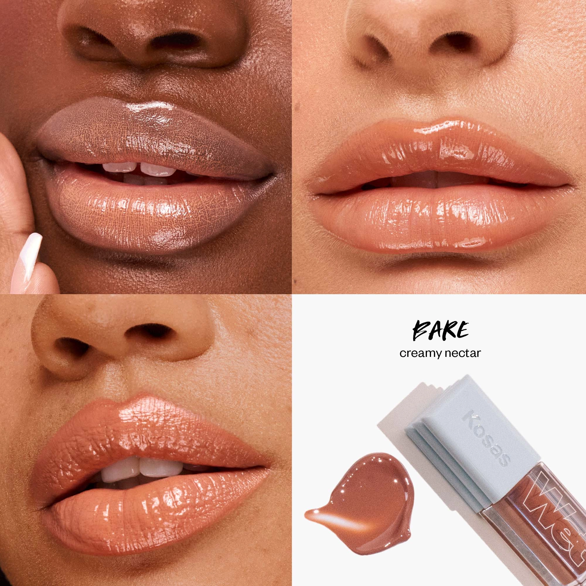 Kosas Wet Lip Oil Plumping Treatment Gloss - Color: Bare - Image 2