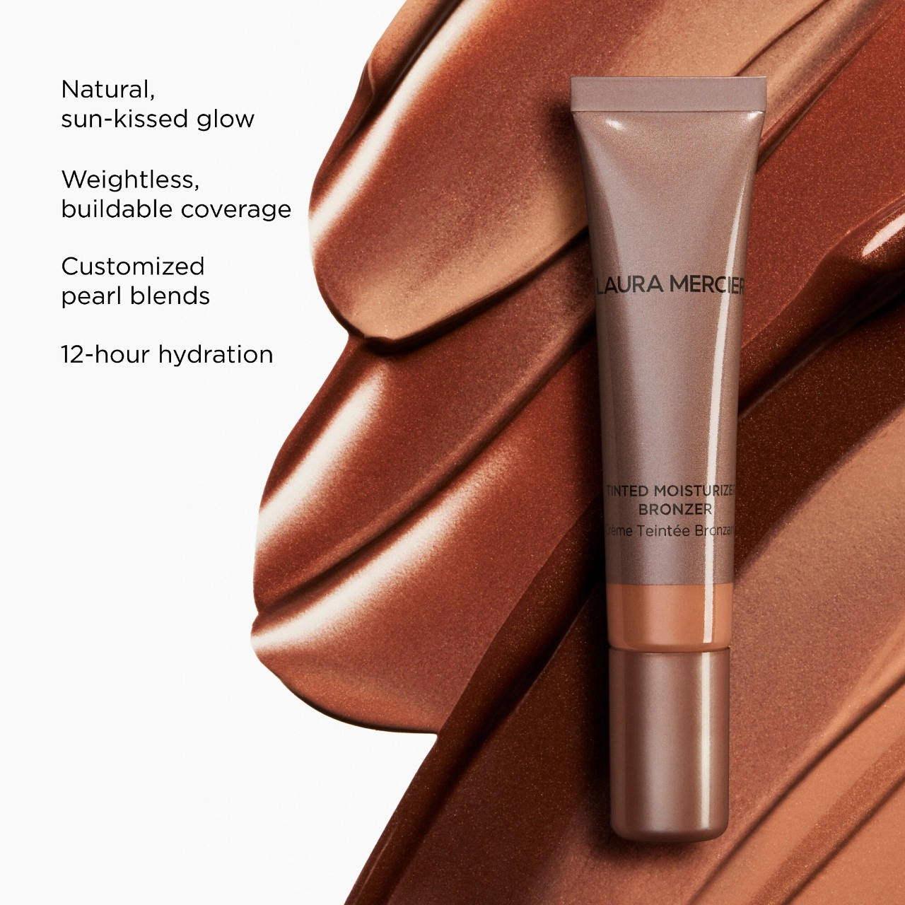 Laura Mercier Tinted Moisturizer Sheer Cream Bronzer Sunbeam - Light Medium Bronze - Image 5