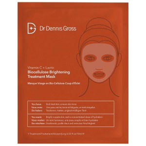 Dr. Dennis Gross Skincare Vitamin C Lactic Biocellulose Brightening Treatment Mask - 1 Mask / 1 Mask