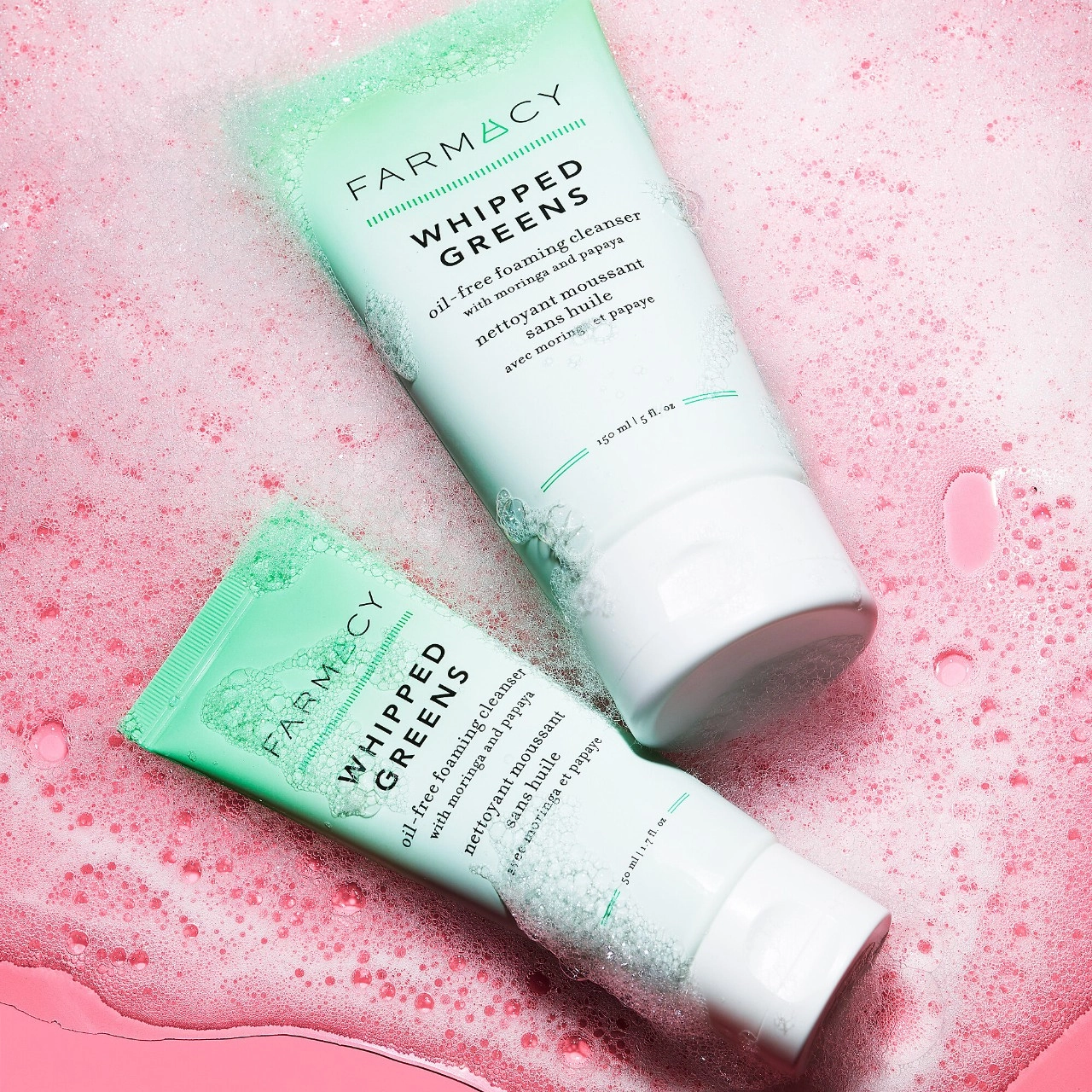 Farmacy Whipped Greens Oil-Free Foaming Cleanser with Moringa and Papaya 1.7 oz / 50 mL - Image 6