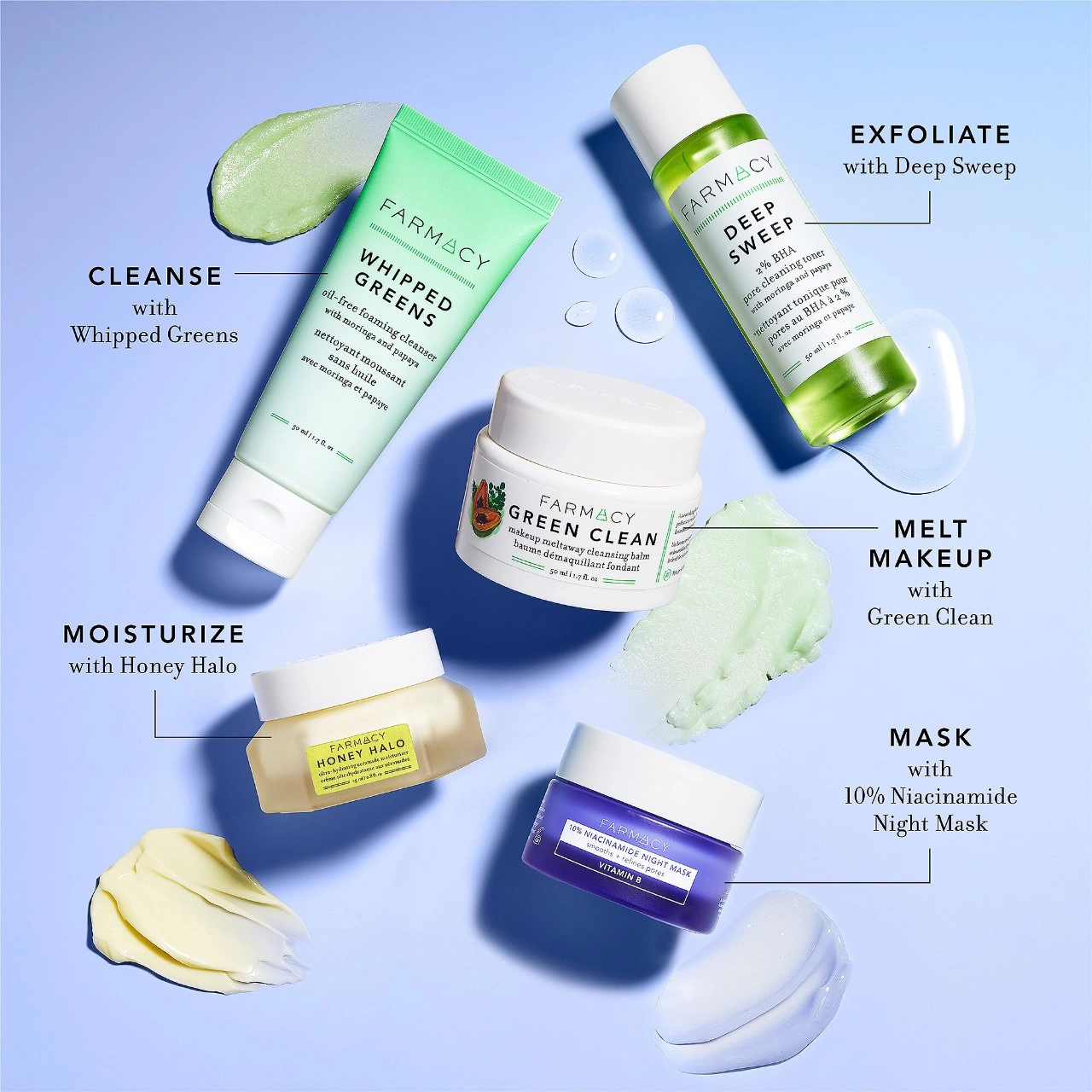 Farmacy Whipped Greens Oil-Free Foaming Cleanser with Moringa and Papaya 1.7 oz / 50 mL - Image 4