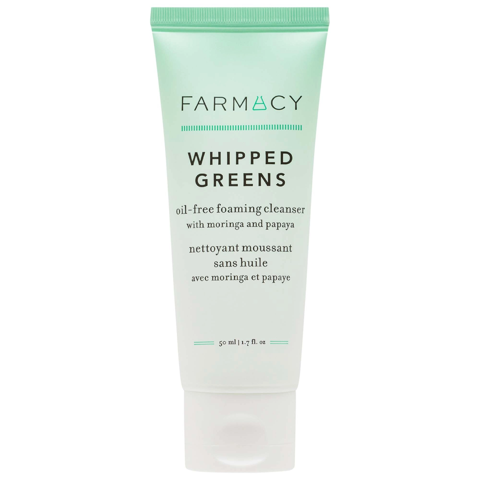 Farmacy Whipped Greens Oil-Free Foaming Cleanser with Moringa and Papaya 1.7 oz / 50 mL
