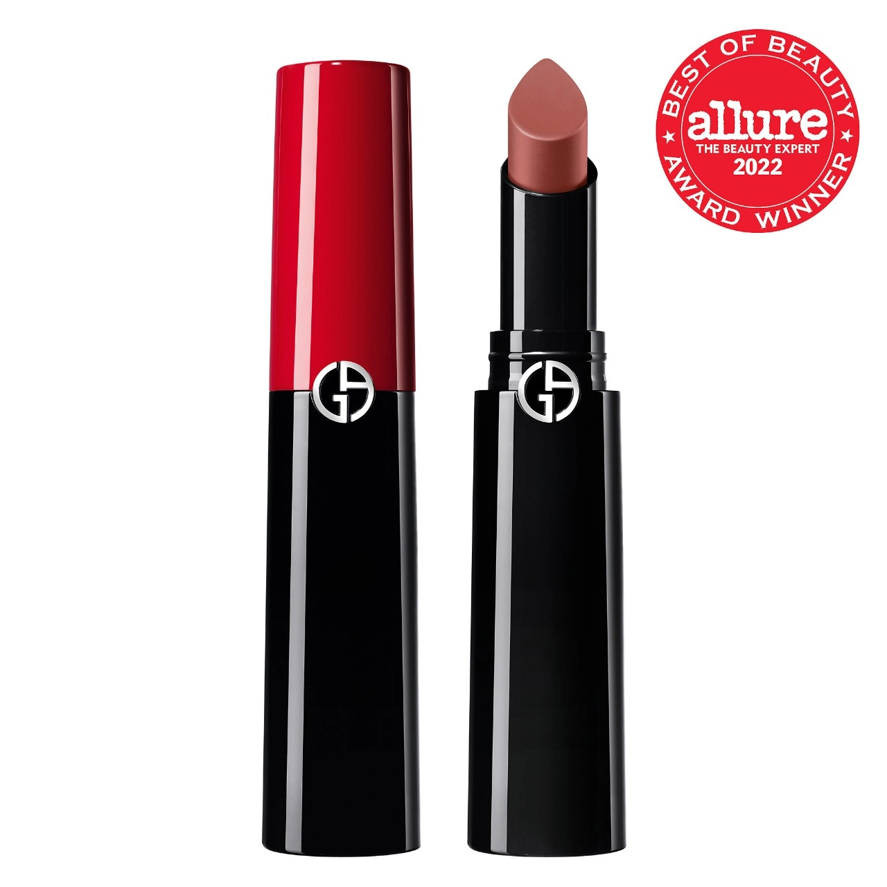 Armani Beauty Lip Power Satin Long Lasting Lipstick Color: 107 Sensual - Soft Beige - Image 7