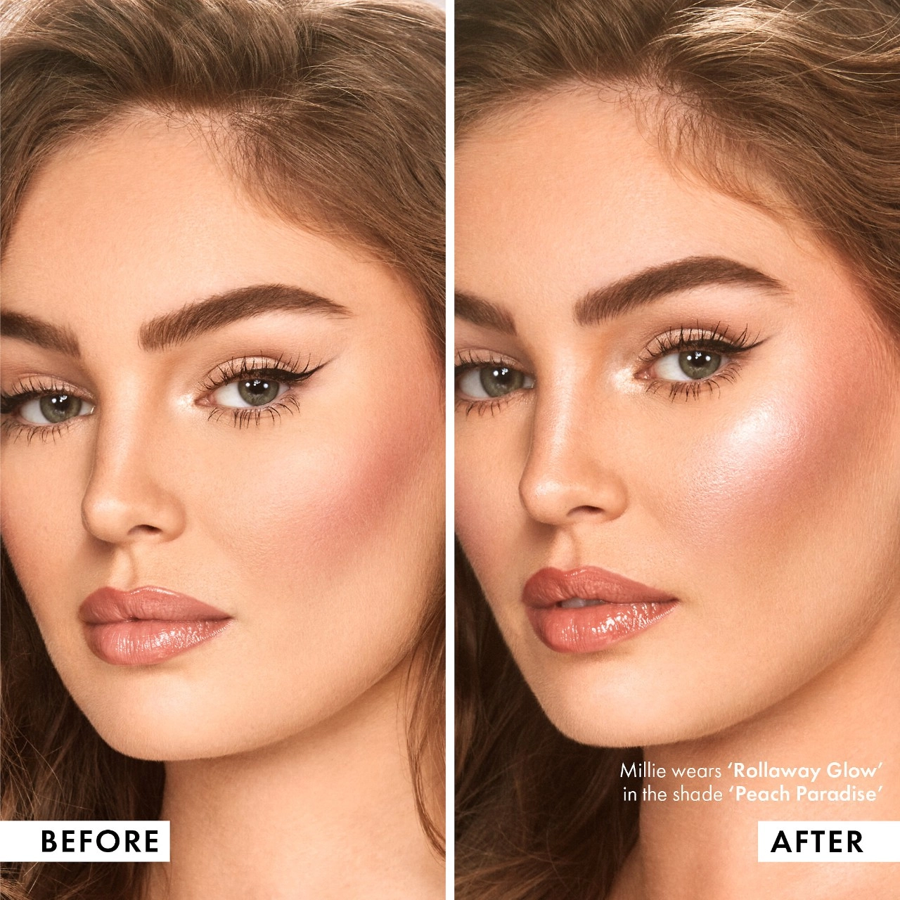 Iconic London Rollaway Glow Highlighter - Peach Paradise (Vegan, Liquid, High Shine) - Image 3