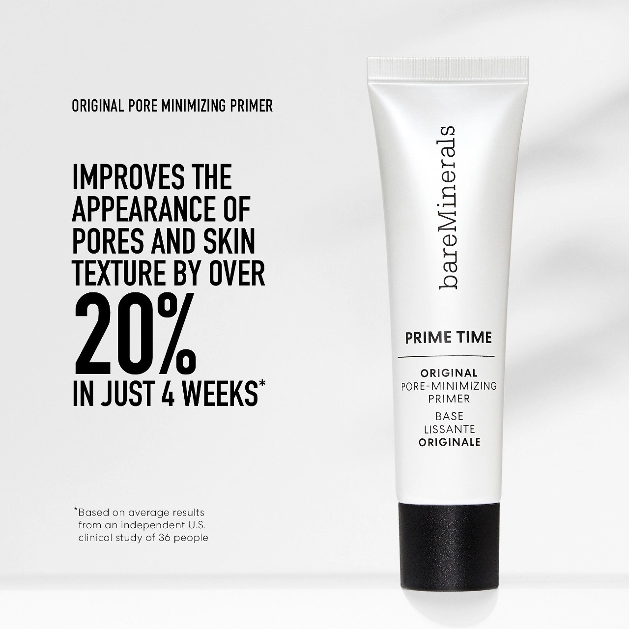 bareMinerals PRIME TIME Original Pore-Minimizing Primer 1 oz / 30 mL Pore-Minimizing Matte Finish - Image 5
