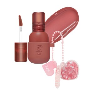 Kaja Jelly Charm Glazed Lip Stain & Blush With Keychain Color: 05 Peach Fizz - Nudy Pink Vegan