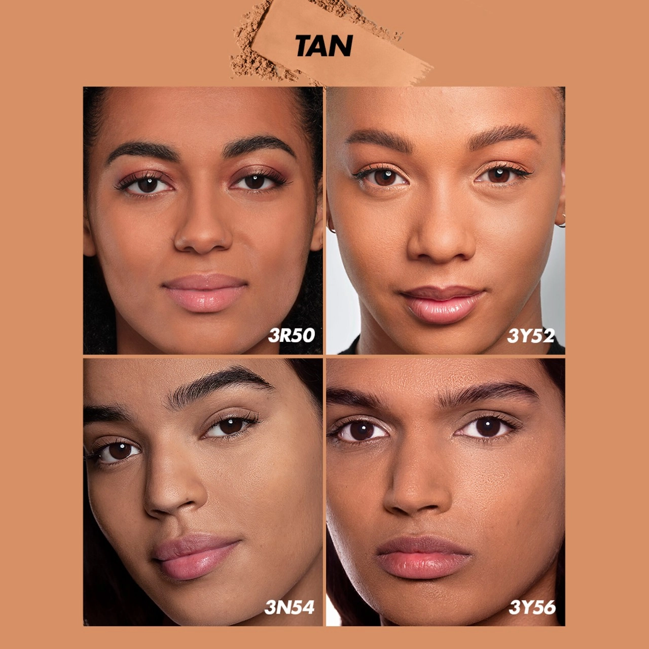 HD Skin Matte Velvet Undetectable Longwear Blurring Powder Foundation - 3Y52 Warm Chesnut - Image 4