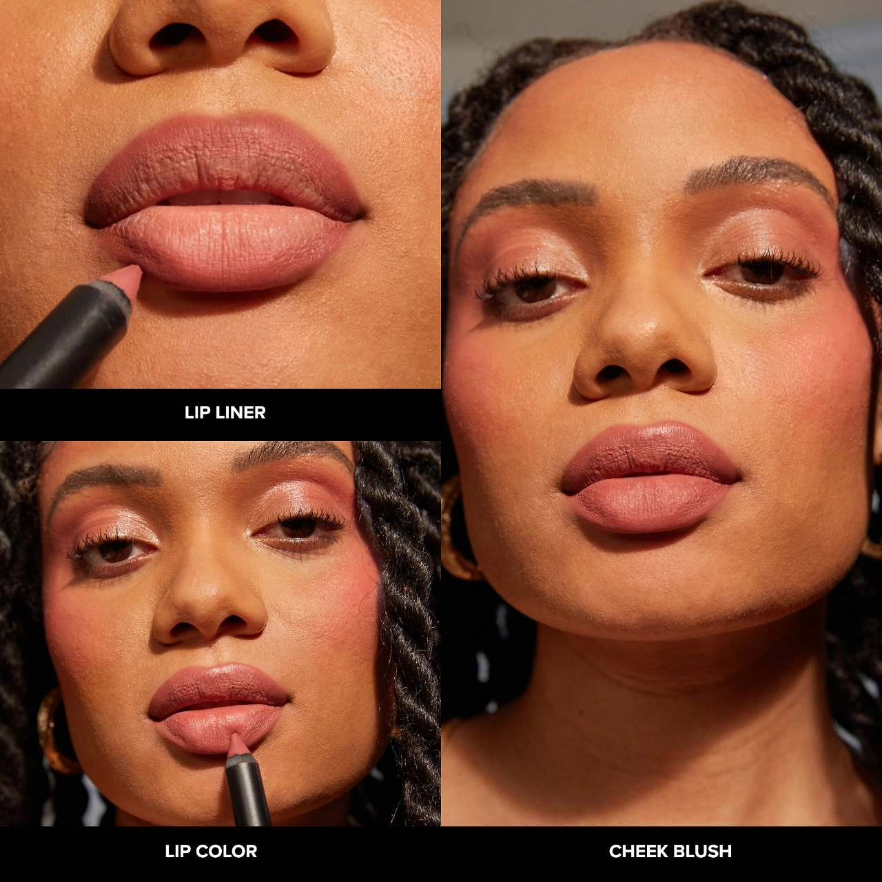 NUDESTIX Intense Matte Lip + Cheek Pencil in Sunkissed Pink - Warm Nude Pink - Image 3