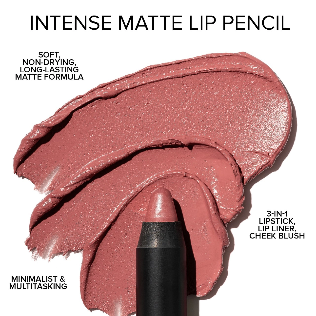 NUDESTIX Intense Matte Lip + Cheek Pencil in Sunkissed Pink - Warm Nude Pink - Image 5
