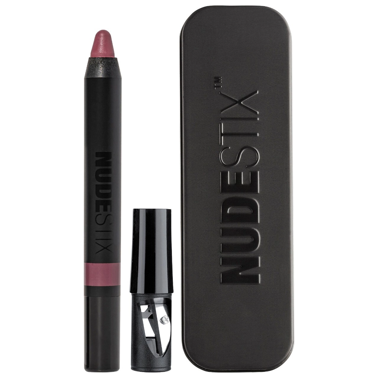 NUDESTIX Intense Matte Lip + Cheek Pencil in Sunkissed Pink - Warm Nude Pink