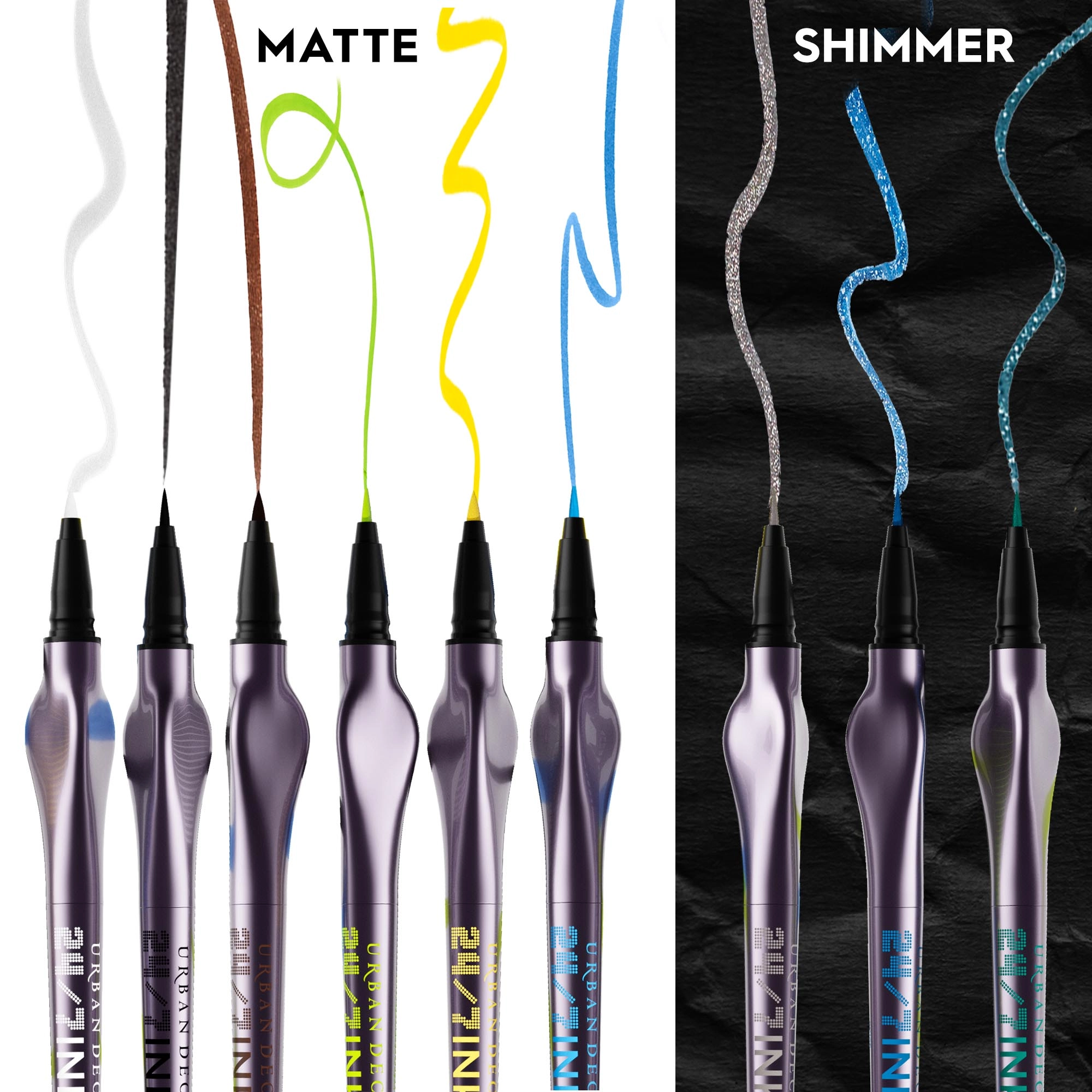 Urban Decay 24/7 Inks Easy Ergonomic Liquid Eyeliner Pen - Hi-Energy Blue Shimmer, Vegan - Image 4