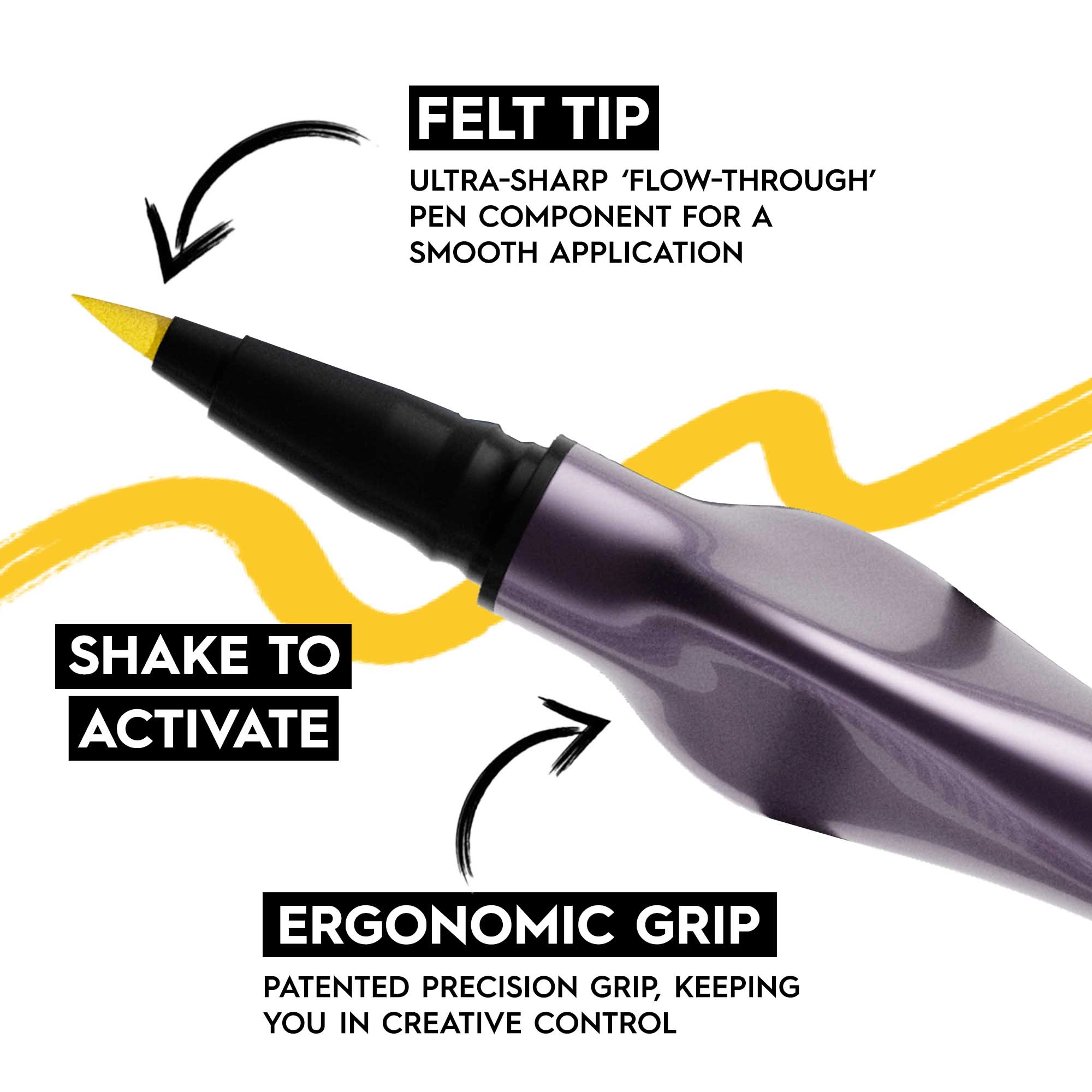 Urban Decay 24/7 Inks Easy Ergonomic Liquid Eyeliner Pen Color: Whiskey - Matte Dark Brown, Brush Tip - Image 3