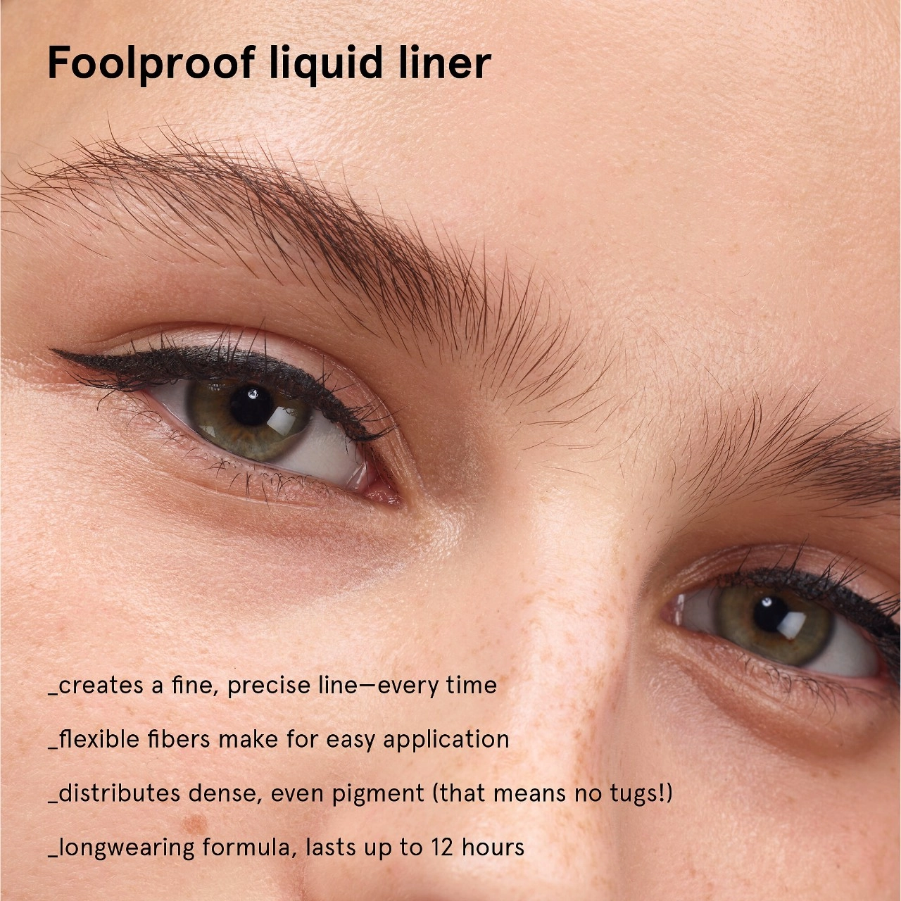 Glossier Pro Tip Long-Wearing Liquid Eyeliner Pen - Black, Vegan - Image 3