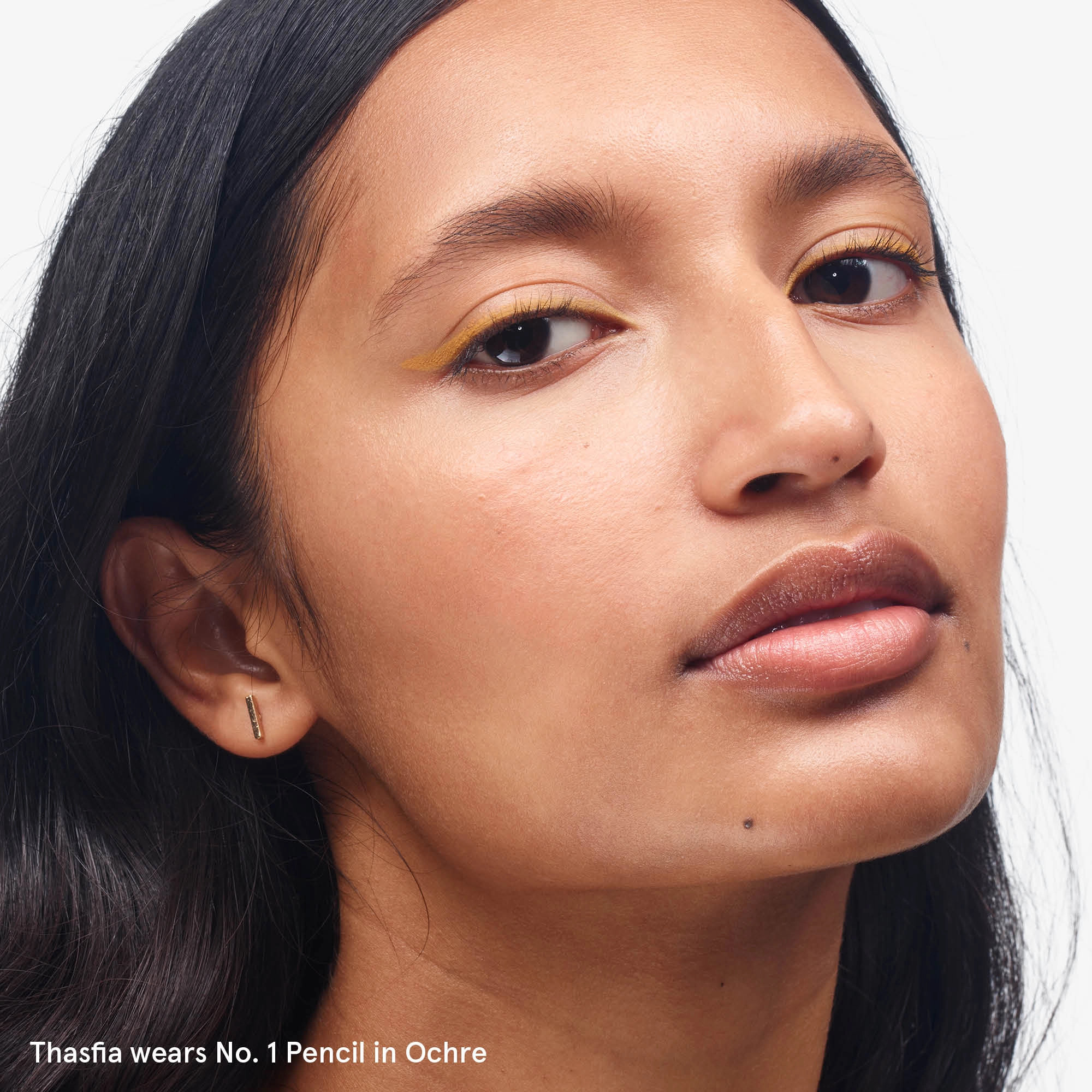 Glossier No. 1 Pencil Creamy Long-Wearing Eyeliner in Ochre - Bright Dandelion Yellow Vegan Matte Finish - Image 3