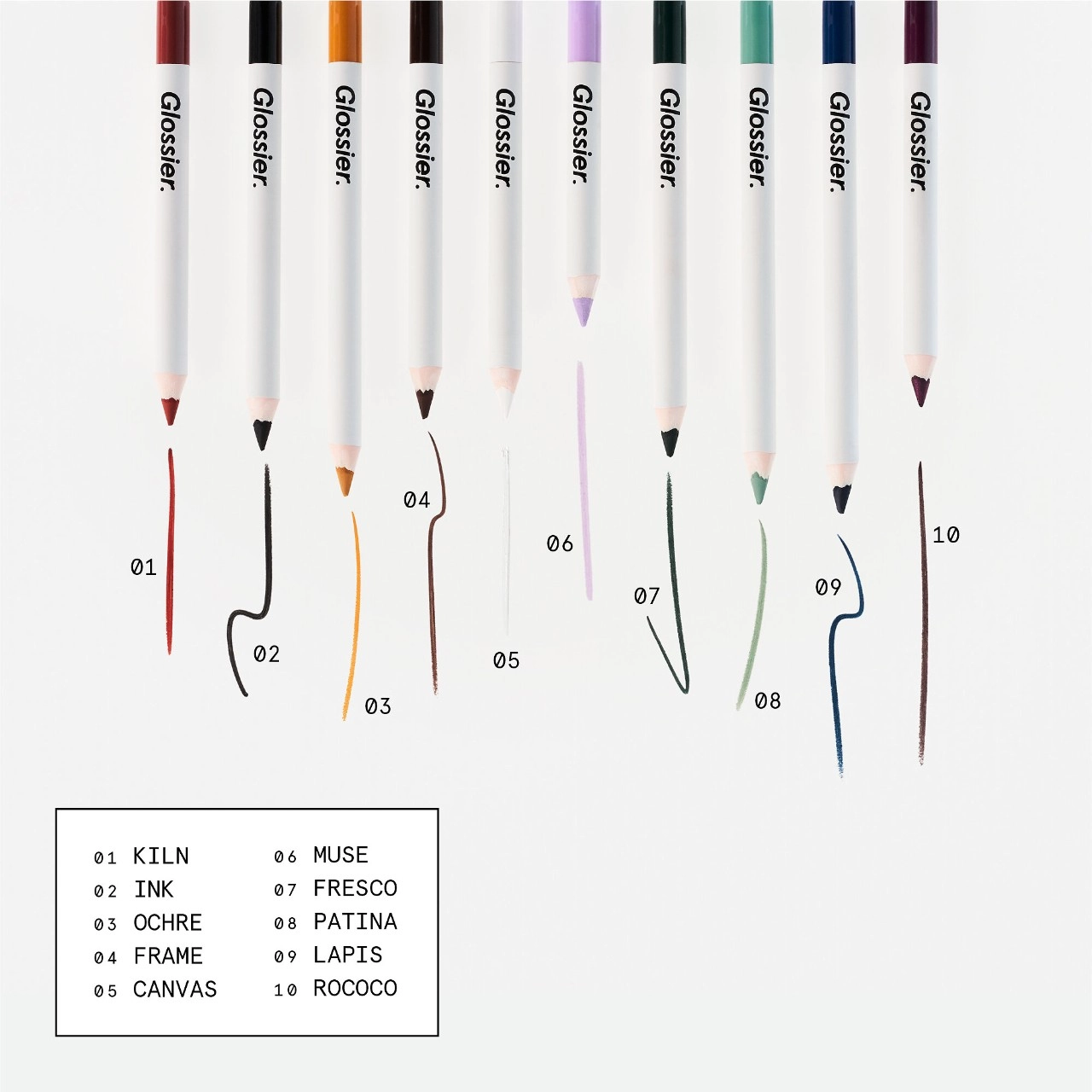Glossier No 1. Pencil Creamy Long-Wearing Eyeliner in Fresco - Dark Forest Green - Image 7