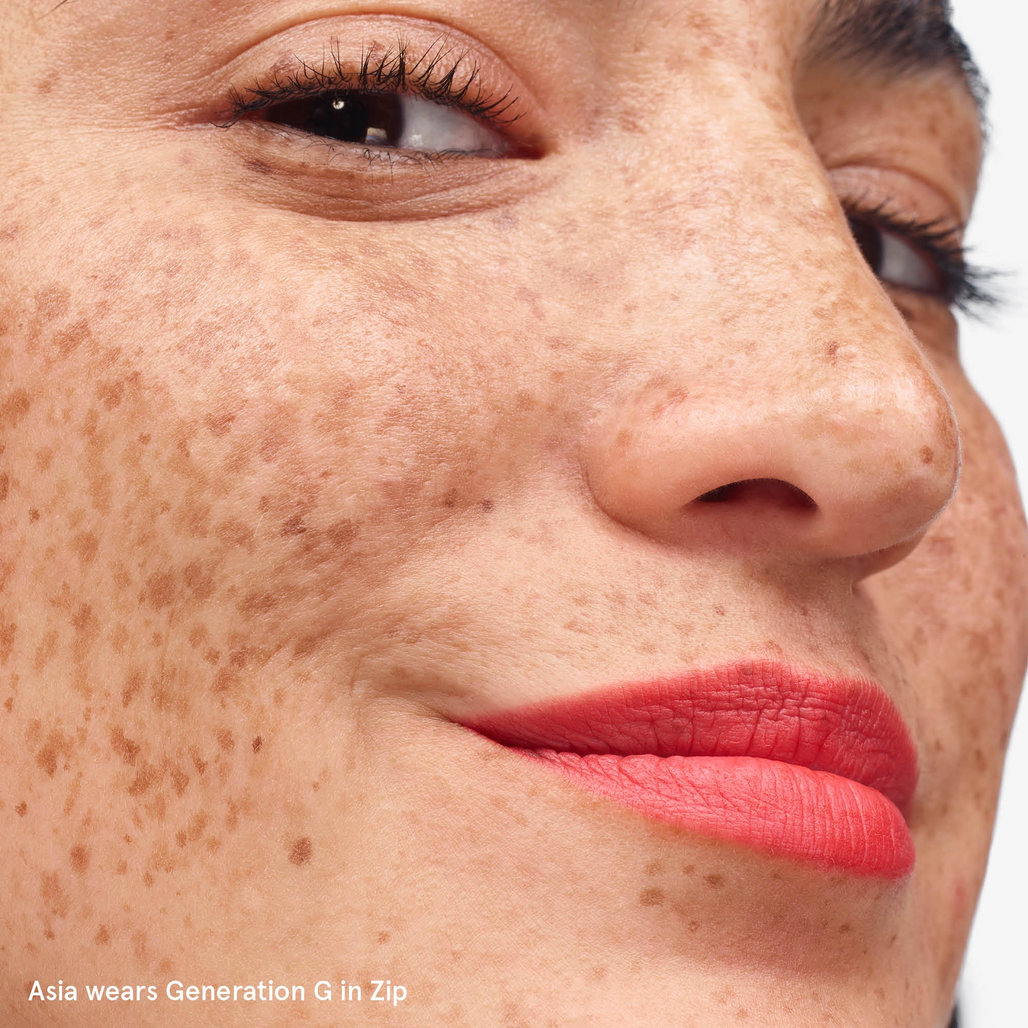 Glossier Generation G Sheer Matte Lipstick Color: Zip - Poppy Red - Image 3
