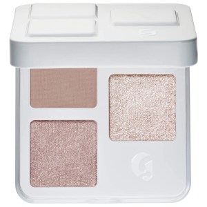 Glossier Monochromes Essential Eyeshadow Trio Palette in Jute - Vegan Pressed Powder Metallic, Satin, and Matte Finish