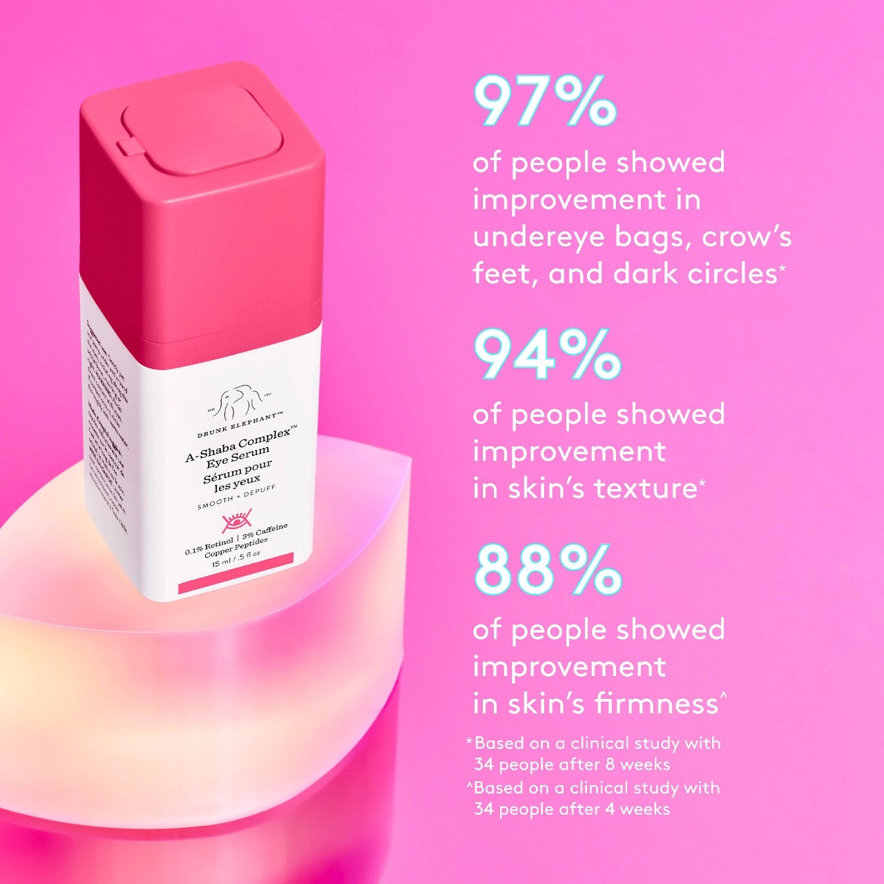 Drunk Elephant A-Shaba Complex Retinol Eye Serum with Caffeine + Copper Peptides 0.5 oz / 15 mL - Image 3