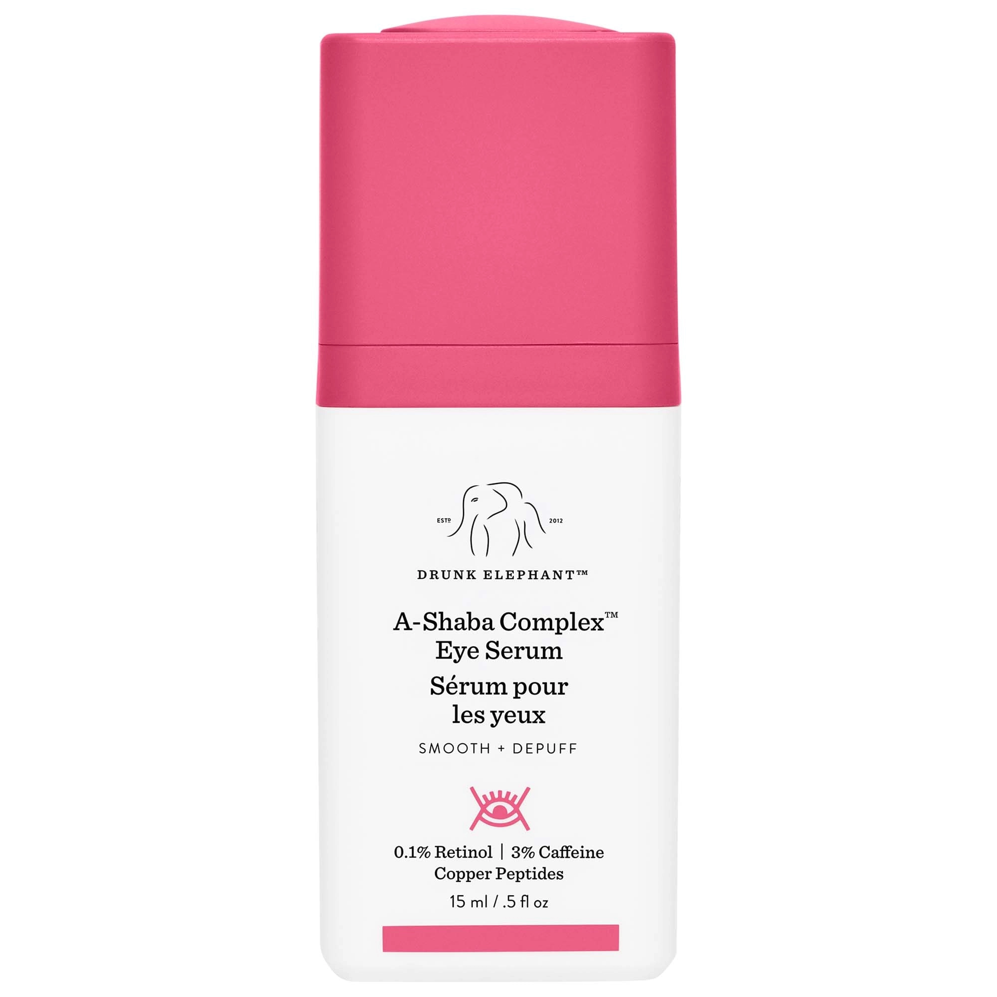 Drunk Elephant A-Shaba Complex Retinol Eye Serum with Caffeine + Copper Peptides 0.5 oz / 15 mL