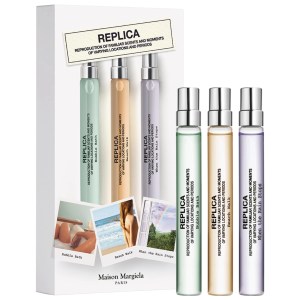 Maison Margiela 'REPLICA' Travel Spray Set - Bubble Bath, Beach Walk, When the Rain Stops - Unisex Fresh Scents