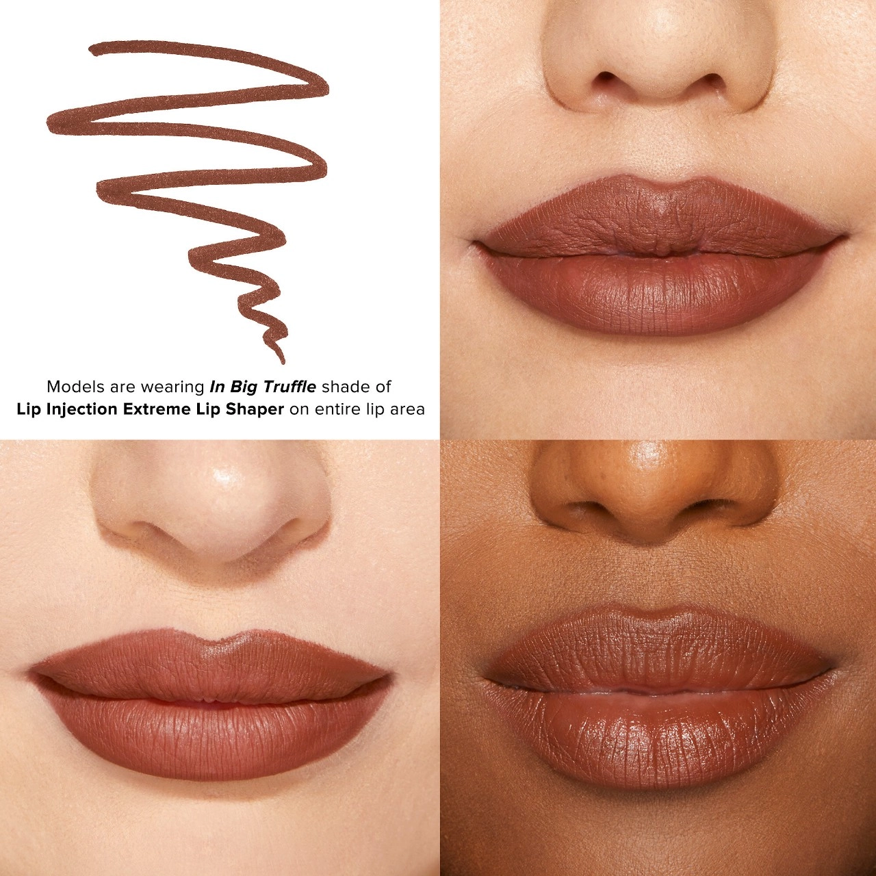 Too Faced Lip Injection Extreme Lip Shaper Plumping Lip Liner in Big Truffle - Chocolate Nude - Image 5