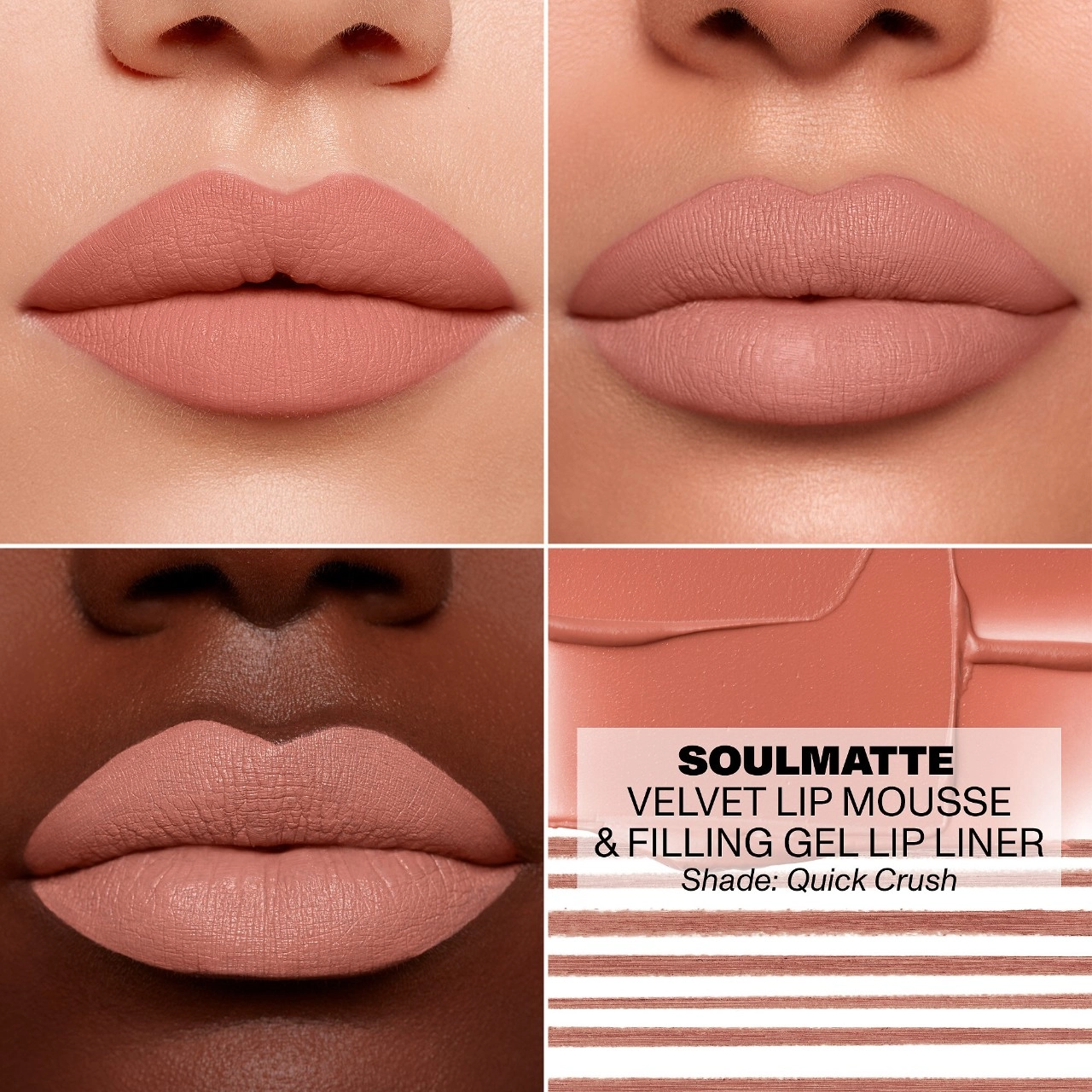Morphe Soulmatte Filling Gel Lip Liner Color: Quick Crush - Neutral-toned Nude - Image 5