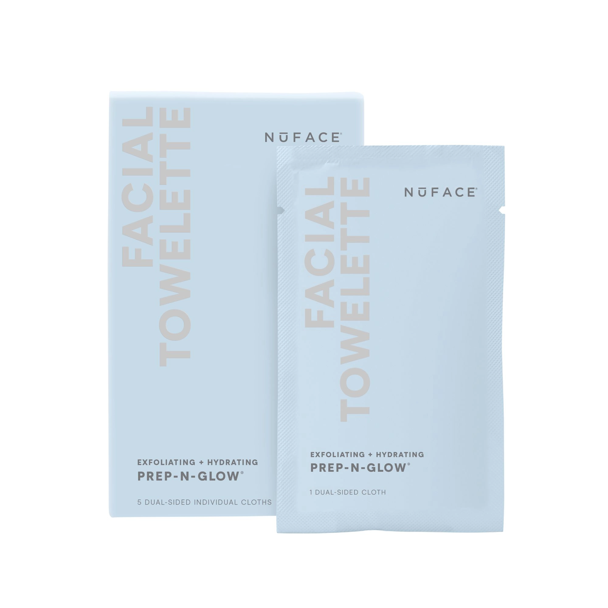 NuFACE Prep and Glow® Facial Towelette 5 Pack - Hyaluronic Acid - Image 2