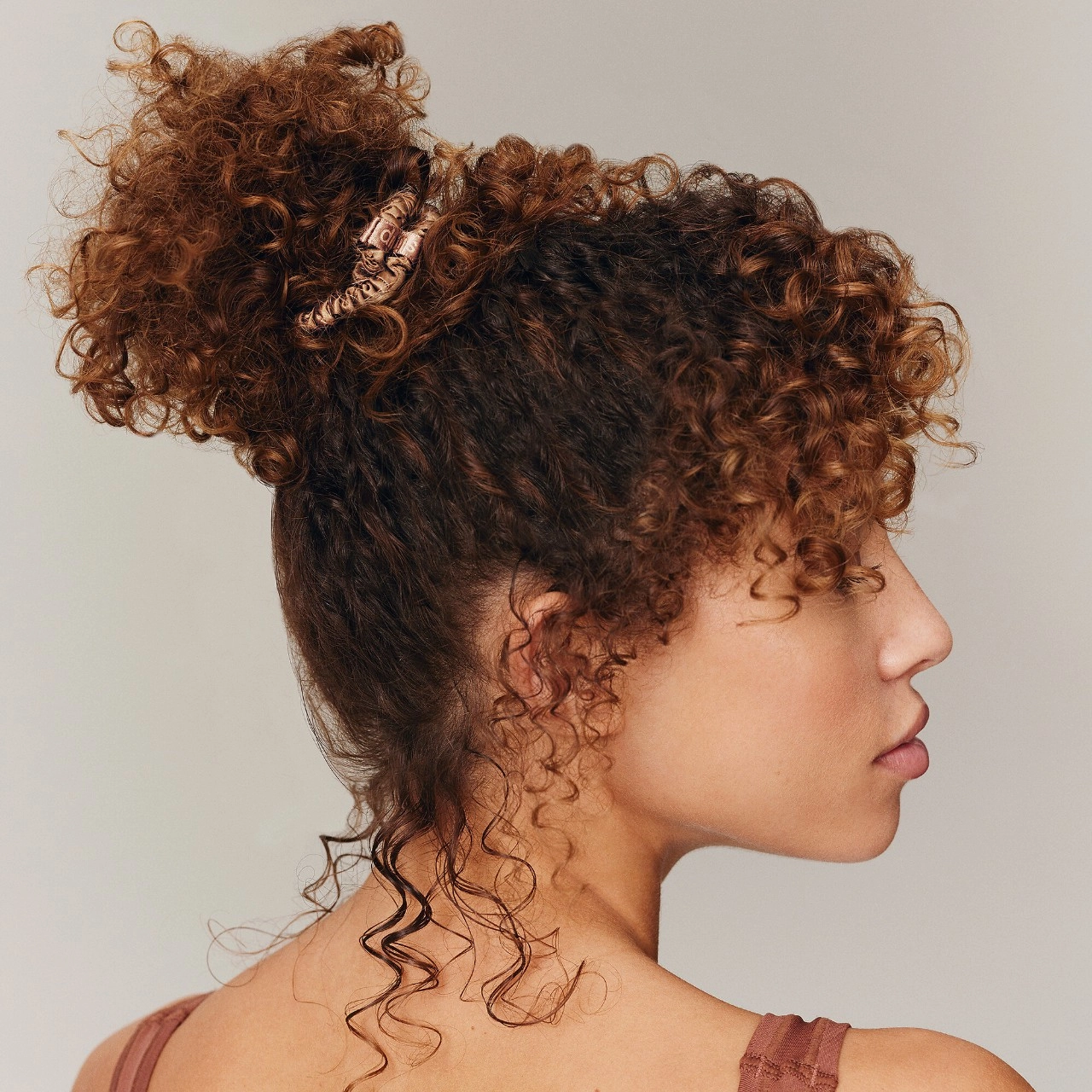 Slip Slipsilk™ Skinny Scrunchies Light Brown - Image 3