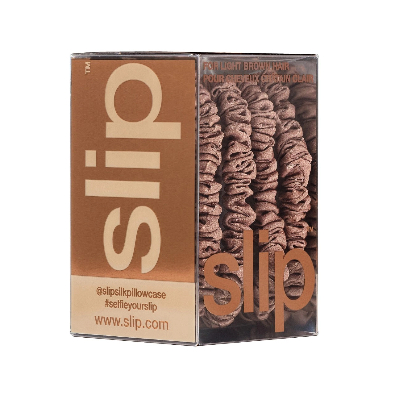 Slip Slipsilk™ Skinny Scrunchies Light Brown - Image 7