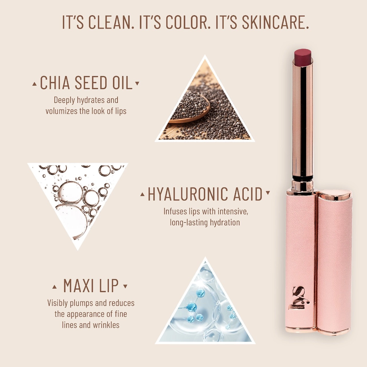 LYS Beauty Speak Love Moisture Matte Lipstick Color: Dreamer - Honey Nude - Image 3