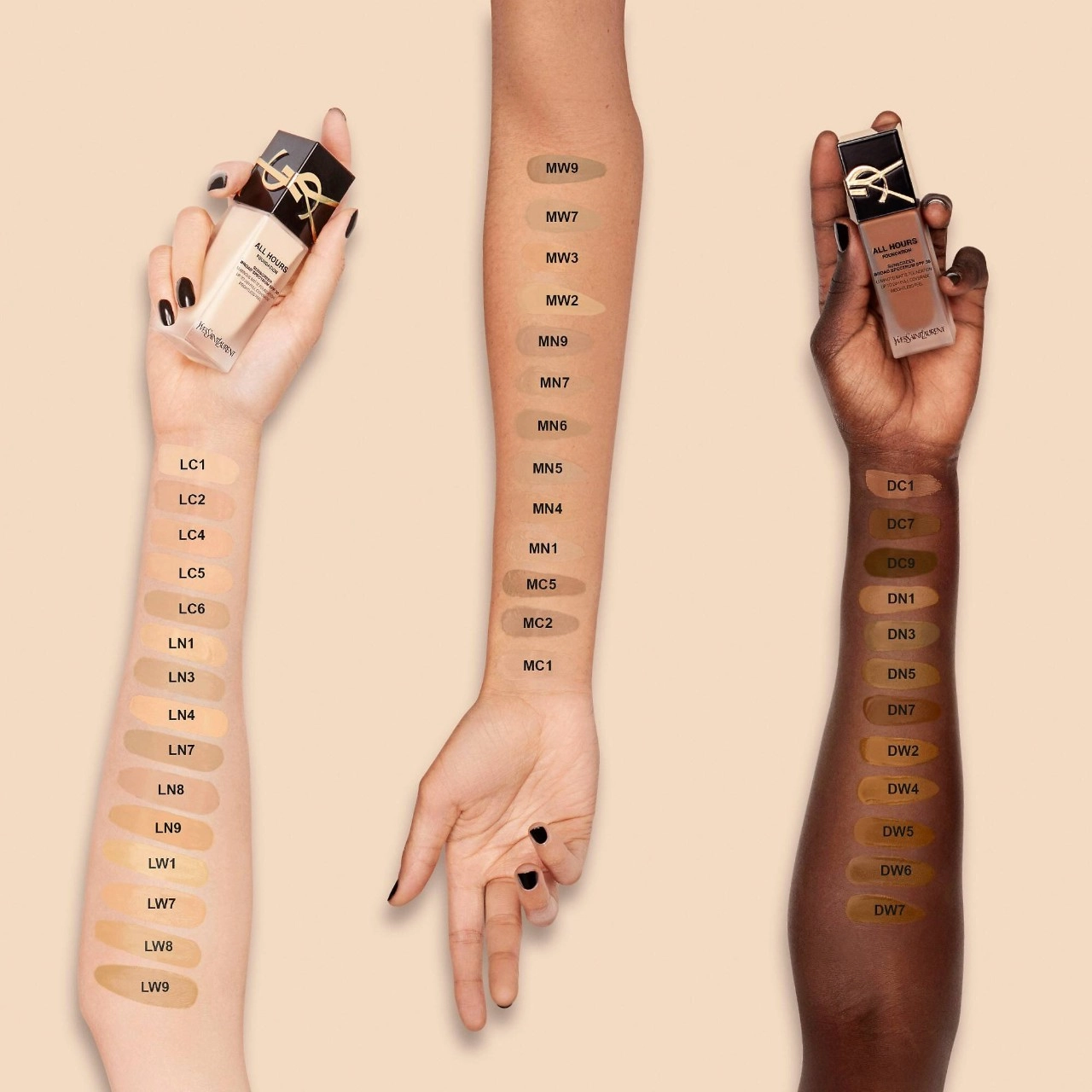 Yves Saint Laurent All Hours Foundation MN6 - Medium Neutral 6 Liquid Formula - Image 9