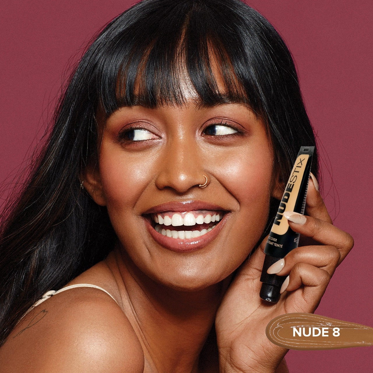 NUDESTIX Tinted Cover Skin Tint Foundation Color: NUDE 8 - Image 3