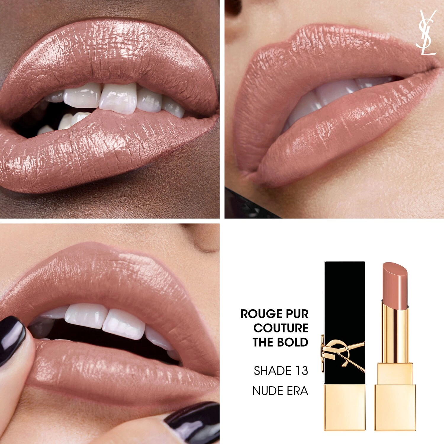 Yves Saint Laurent The Bold High Pigment Lipstick Color: 13 Nude Era - Beige Nude - Image 2