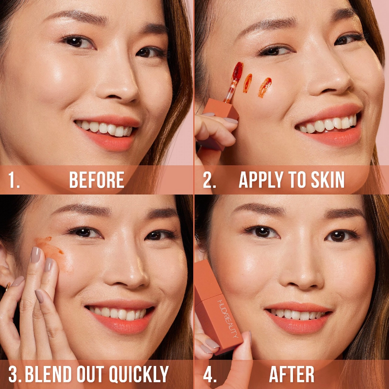 HUDA BEAUTY Lip Blush Cream Lip & Cheek Stain - Peachy Kiss, Hyaluronic Acid, Matte Finish - Image 11