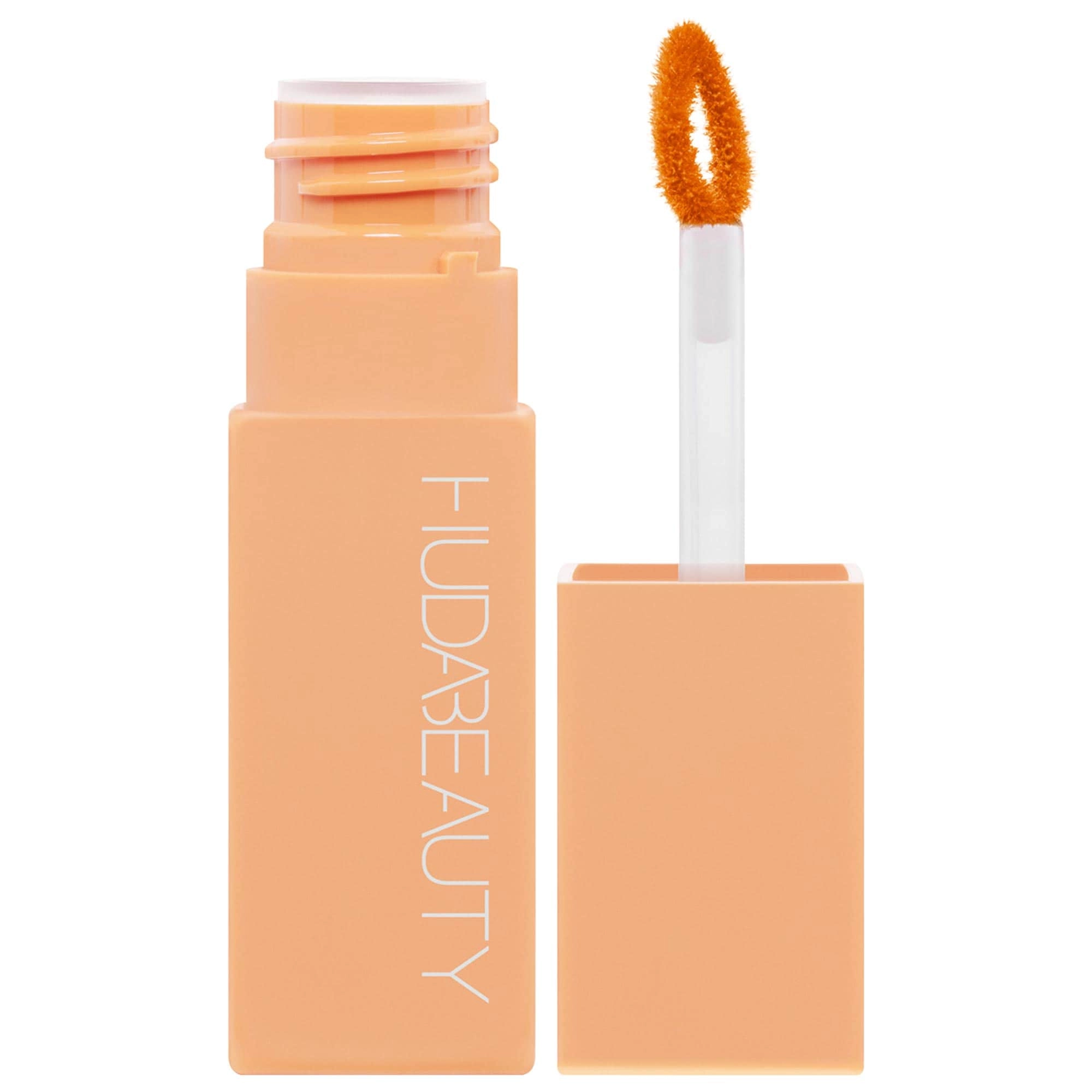 HUDA BEAUTY Lip Blush Cream Lip & Cheek Stain - Peachy Kiss, Hyaluronic Acid, Matte Finish