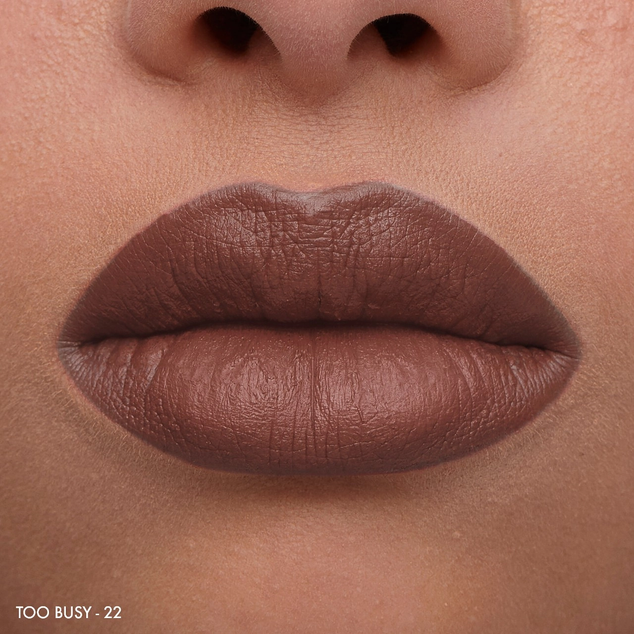 SEPHORA COLLECTION Matte Velvet Lipstick Color 22 Too Busy - Brown Vegan Stick Formula - Image 3