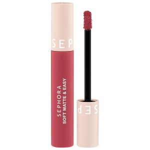 SEPHORA COLLECTION Soft Matte & Easy Liquid Lipstick Color: 5 Nevermind - Strawberry Pink Vegan
