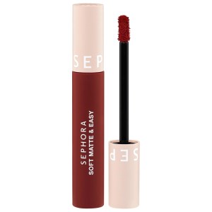 SEPHORA COLLECTION Soft Matte & Easy Liquid Lipstick Color: 12 No Drama - Berry Brick Red Vegan