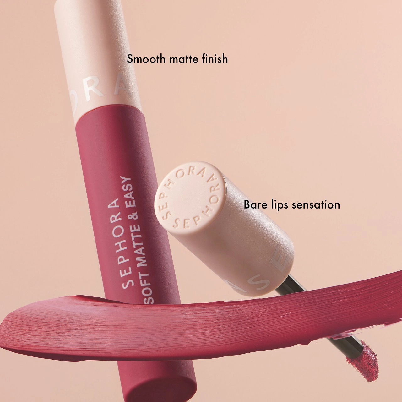 SEPHORA COLLECTION Soft Matte & Easy Liquid Lipstick Color: 14 Never Cared - Deep Plum - Image 6