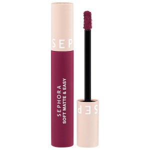 SEPHORA COLLECTION Soft Matte & Easy Liquid Lipstick Color: 15 No Big Deal - Magenta Vegan