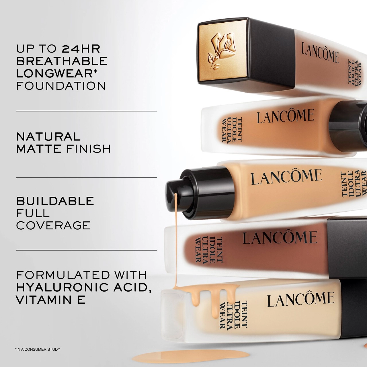 Lancôme Teint Idole Ultra 24H Long Wear Matte Foundation 405W - Medium-Deep, Warm/Golden Undertones - Image 6