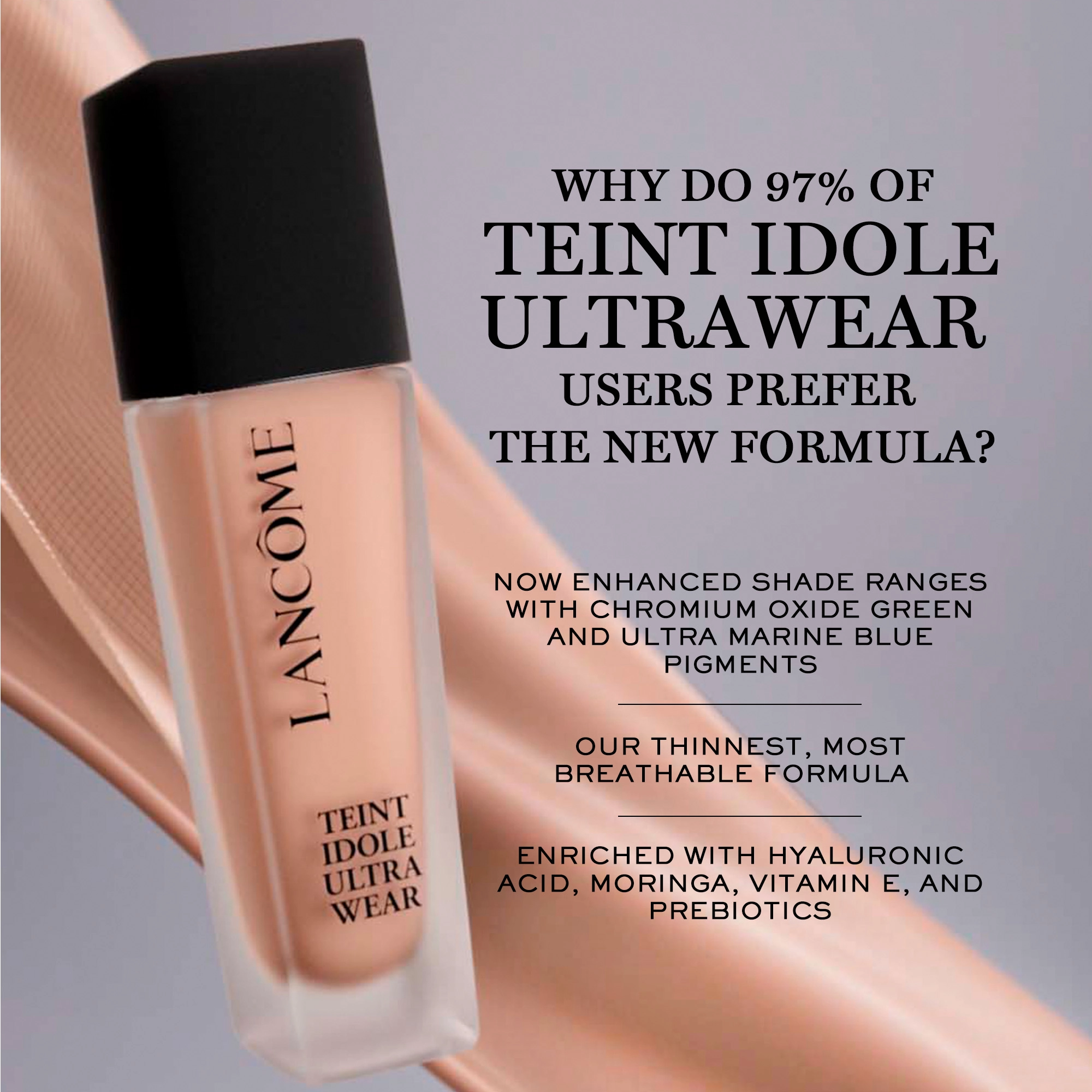 Lancôme Teint Idole Ultra 24H Long Wear Matte Foundation 405W - Medium-Deep, Warm/Golden Undertones - Image 9