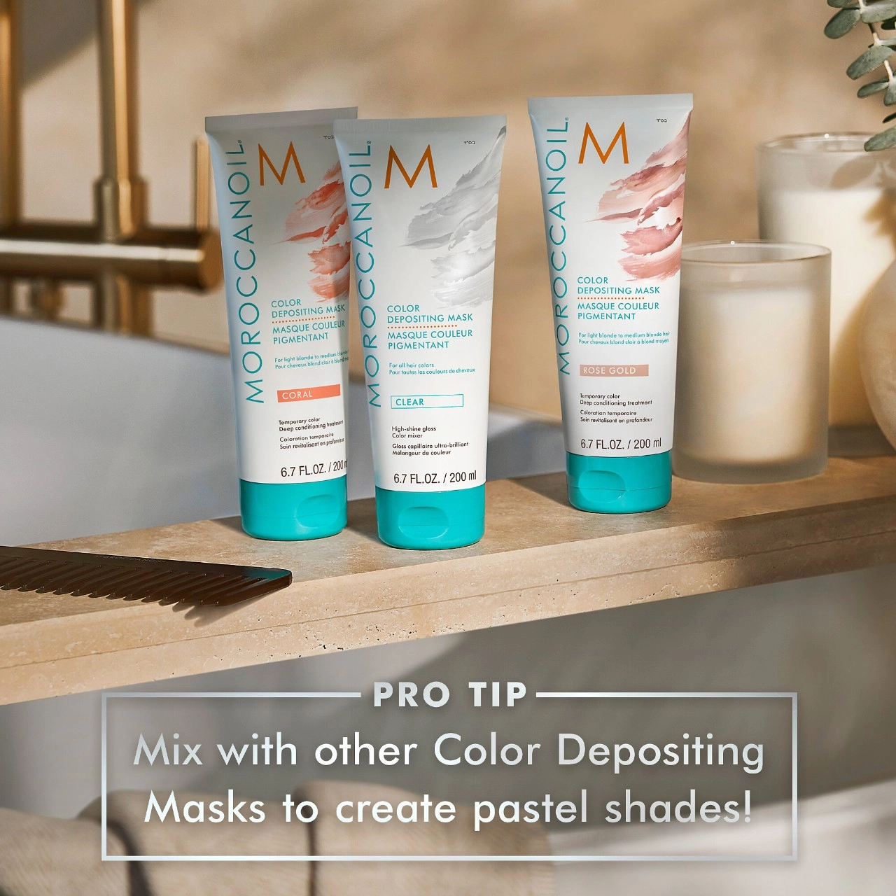 Moroccanoil High Gloss Shine Color Depositing Mask in Clear - Image 6