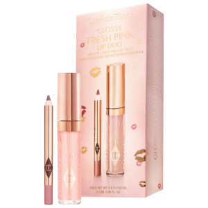 Charlotte Tilbury Mini Glossy Pink Lip Gloss + Lip Liner Set Color: Fresh Pink
